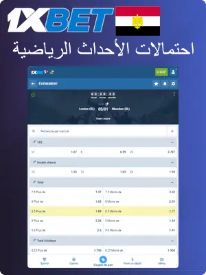 الأحداث الرياضية القادمة والاحتمالات على 1xBet